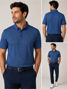 Walter Hagen Blue Golf Polo L